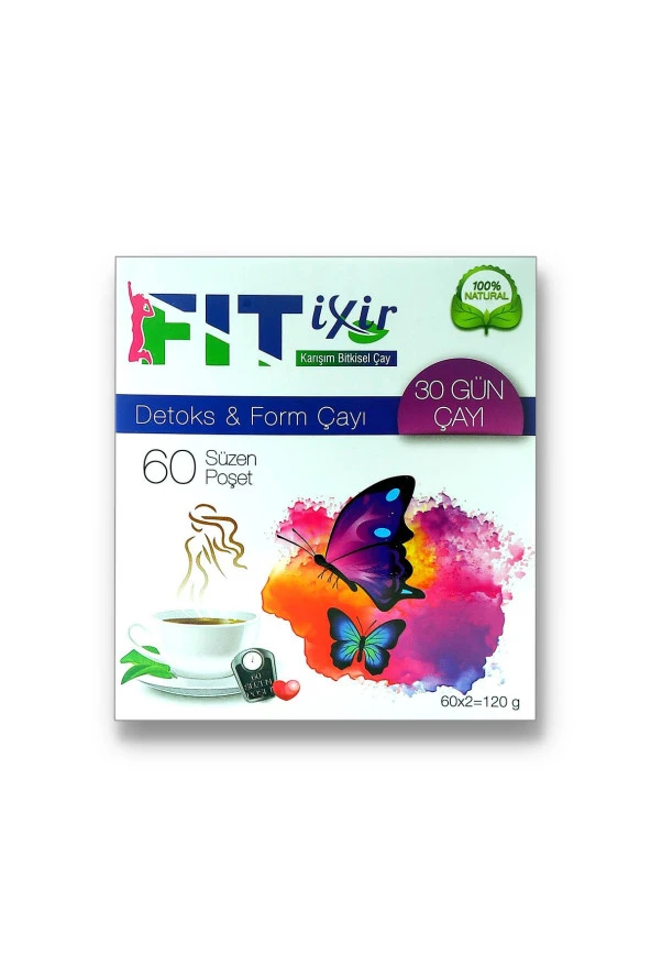 Fit İxir Bitkisel Karışım Detoks & Form Çayı 3 x 60 Süzen Poşet - Resim 3
