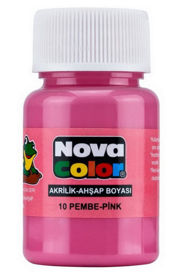 NOVA COLOR AKRİLİK BOYA PEMBE 30 CC ürün görseli 1