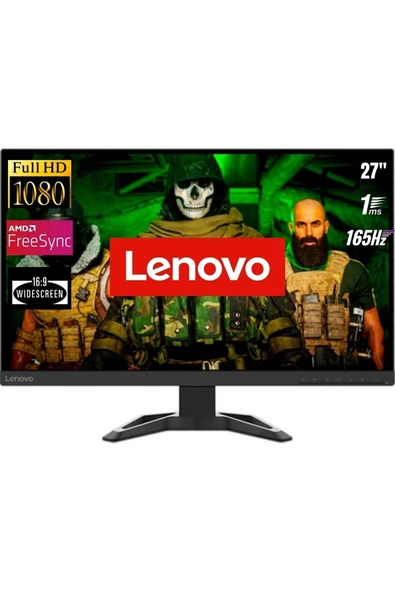 LENOVO G27-30 27" 165hz 1ms(mprt) (2xhdmı+display) Amd Radeon Freesync Full Hd Monitör 66e7gac2tk ürün görseli 1