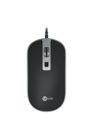 Lecoo Ms104 1600dpı 4 Tuşlu Usb Kablolu Optik Mouse Siyah ürün görseli 1