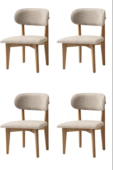 Nergis Sandalye Ahşap Gürgen 4 Lü Set Cafe,Restaurant,Mutfak,Salon,Yemek Odası Sandalyesi ürün görseli 1