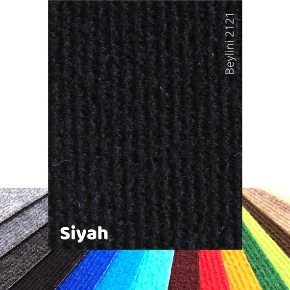 Beylini Halıfleks Zemin Yer Kaplama 3 mm Kalınlığında Rip Halı Duvardan Duvara Halıflex Organizasyon Davet Siyah ürün görseli 1