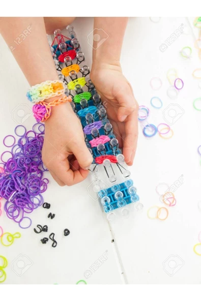 Yenigeldi Rengarenk Bileklik Yapma Seti Rainbow Loom Bands ürün görseli 1