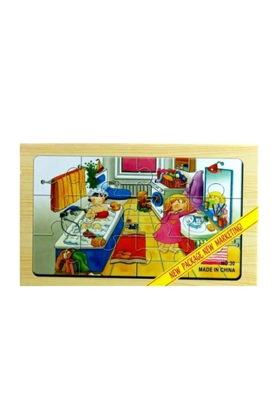 Yenigeldi 12x4 Parça Ahşap Yapboz, Organik Yapboz, Eğitici Oyuncak ürün görseli 1