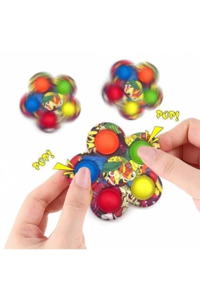 ÖFA TOYS Stres Çarkı Duyusal Renkli Fidget Duyusal Oyuncak Renkli ürün görseli 1