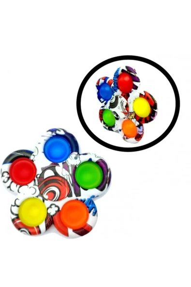 ÖFA TOYS Stres Çarkı Duyusal Renkli Fidget Duyusal Oyuncak Renkli ürün görseli 1