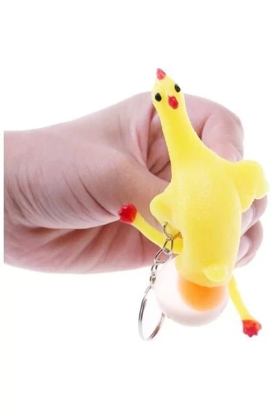 Yenigeldi Squishy Yumurtlayan Tavuk Anahtarlık Çanta Ve Cüzdan Süsü Hediyelik ürün görseli 1