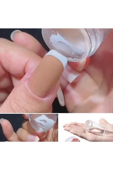 Yenigeldi Silikon Oje Şekillendiricisi, Tırnak Süs Damgalama Aleti, French Nail Stamper ürün görseli 1