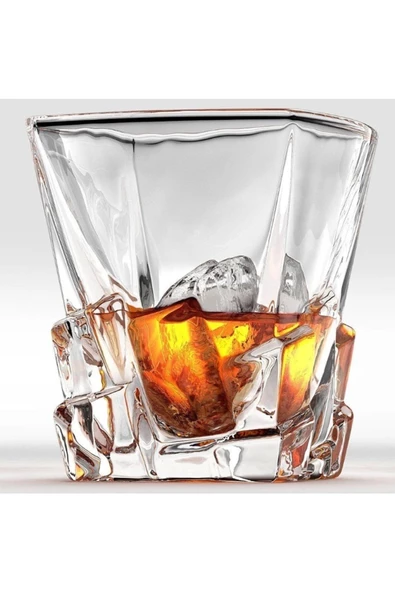 Yenigeldi 1 Adet İskoç El Yapımı Kurşunsuz Kristal Cam Viski, Şarap, Kokteyl, Bourbon, Sunum Bardağı 300 ml ürün görseli 1