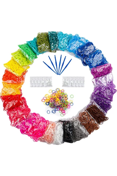 Yenigeldi 10 Paket Loom Band Bileklik Yapma Seti ürün görseli 1