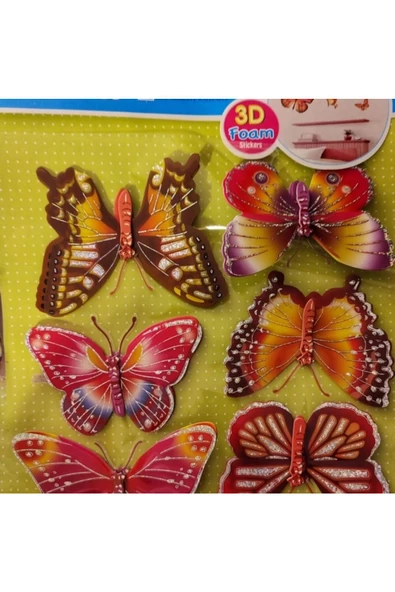 Yenigeldi 3 Boyutlu Kelebek Duvar Sticker, Kelebek Sticker ürün görseli 1