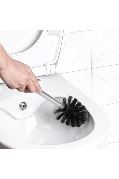 Yenigeldi Metal Saplı Tuvalet Fırçası (BAKTERİ ÖNLEMEK İÇİN) Yedek Fırça ürün görseli 1