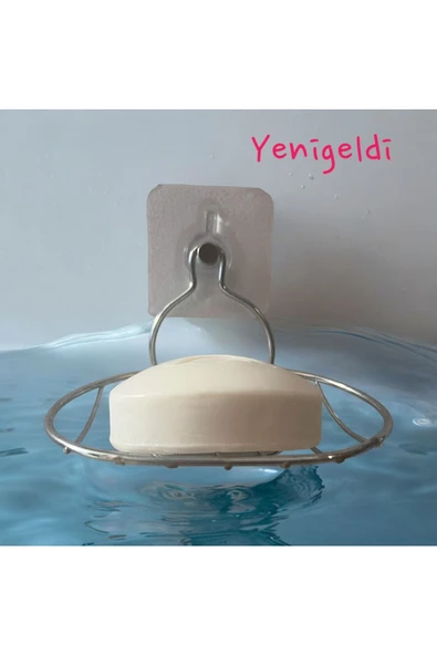 Yenigeldi 2 Adet Güçlü Yapışkan Askılı  Paslanmaz Sabunluk Duş, Banyo Mutfak  Duş Lifi vs. ürün görseli 1