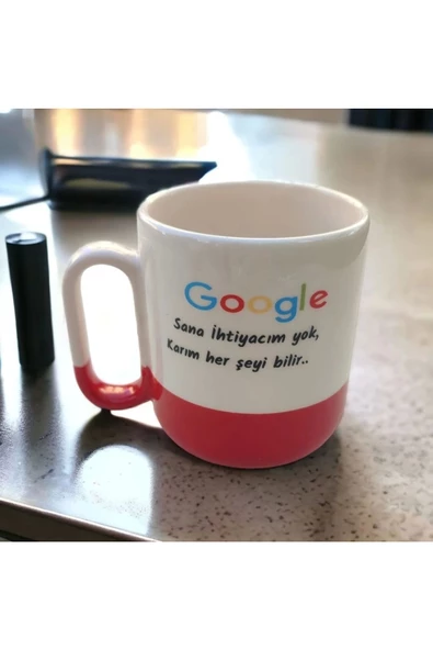 Yenigeldi El Yapımı Google Kupa Google Sana Ihtiyacım Yok Karım Her Şeyi Bilir. ürün görseli 1