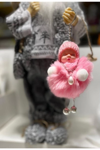 Yenigeldi Bebek Anahtarlık, Peluş Anahtarlık, Sevimli Anahtarlık Bebek Peluş Anahtarlık pembe peluş hediyelik ürün görseli 1