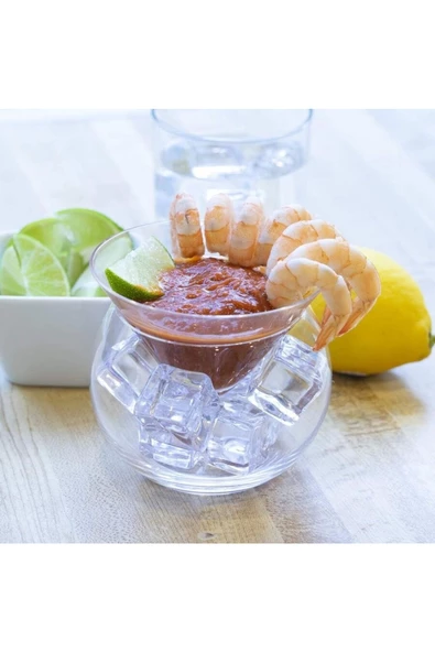 Yenigeldi 1 Adet (2 Parça) Cam Meyve, Likör, Kokteyl, Havyar Bardağı Seti ürün görseli 1