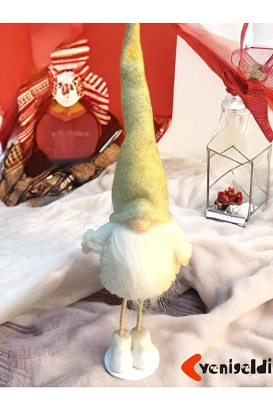 Yenigeldi El Yapımı 35 Cm Peluş Şans Cüce Iskandinav Gnome, Ev Dekoru Ve Yılbaşı Süslemeleri T82 ürün görseli 1