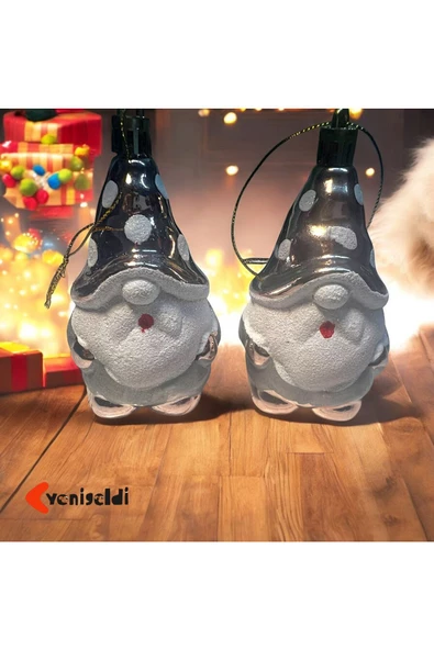 Yenigeldi 2 Adet (9 CM) Gnome Yılbaşı Şans Cücesi Süslemeleri Vintage Yılbaşı Partisi Süslemeleri Hediye T-67 ürün görseli 1