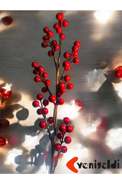 Yenigeldi 1 Adet 70 cm Büyük Boy El Yapımı Uğur Kokina Red Berry Yılbaşı Süsü Süs t1151 ürün görseli 1