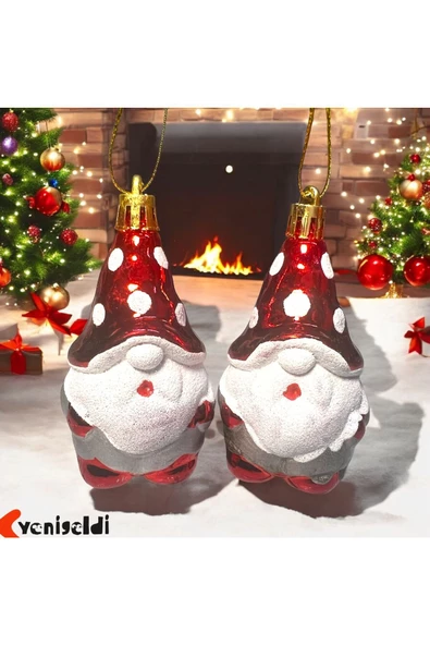 Yenigeldi Yılbaşı Ağacı Süsü Vintage Noel Baba Süslemeleri Yılbaşı Partisi Süslemeleri Hediye T-66 ürün görseli 1