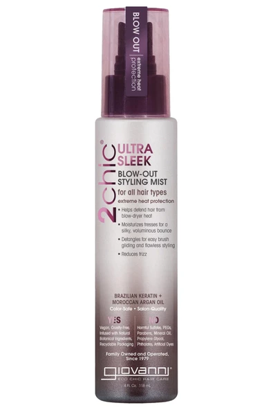 Giovanni 2chic Ultra-Sleek Fön Öncesi Şekillendirici Saç Spreyi 118ML ürün görseli 1