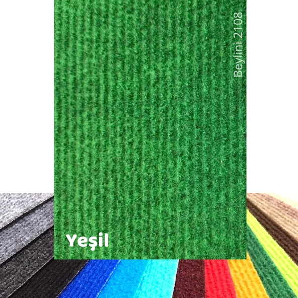 Beylini Halıfleks Zemin Yer Kaplama 3 mm Kalınlığında Rip Halı Duvardan Duvara Halıflex Organizasyon Davet Yeşil ürün görseli 1