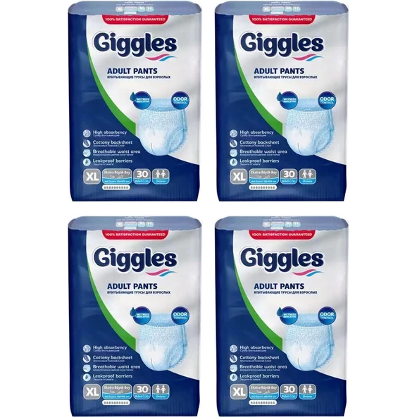 Giggles Külotlu Yetişkin Hasta Bezi Xlarge 120 Adet ürün görseli 1