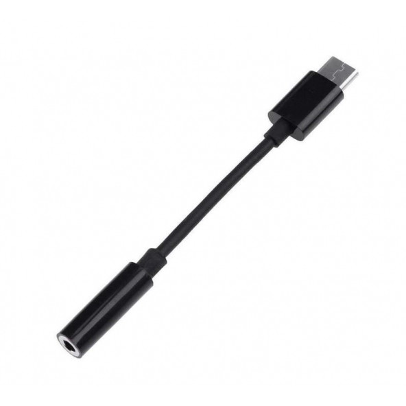 Ayex TYPE-C İçin 3.5mm Kulaklık ve Mikrofon Adaptörü Siyah ürün görseli 1