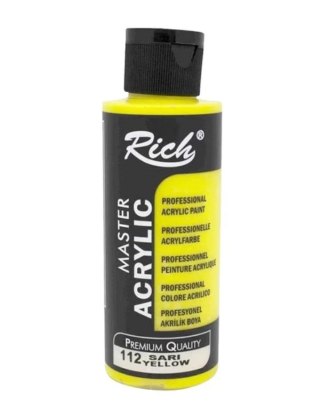 Rich Master Akrilik Boya Sarı 120ml ürün görseli 1