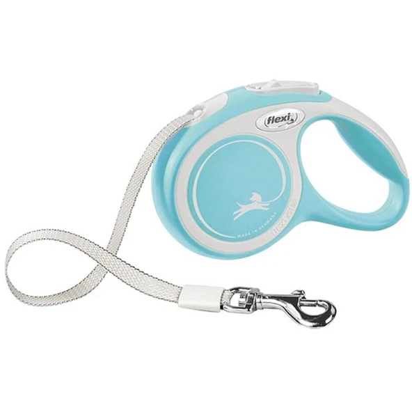 Flexi New Comfort Otomatik Açık Mavi Şerit Gezdirme Medium 5 Metre ürün görseli 1