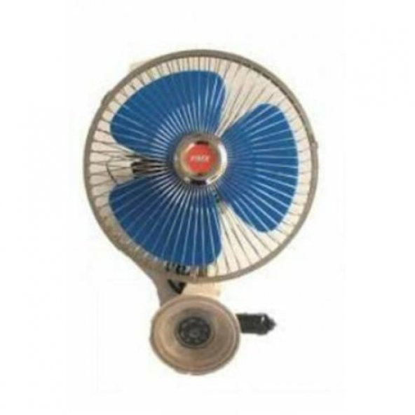 Araç İçi Oto Vantilatör Soğutucu Karavan otomobil 12 Volt 6 İnç 18 cm Vantuzlu ürün görseli 1