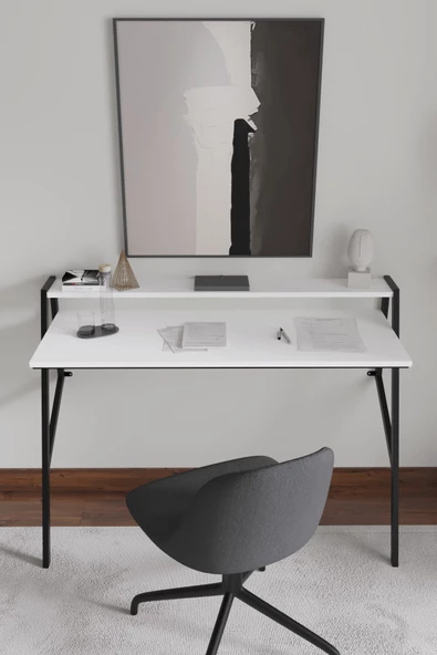 AYMOBSAN Flamingo, Metal Ayaklı, Duvara Monte, Çalışma Masası, 90 cm ürün görseli 1