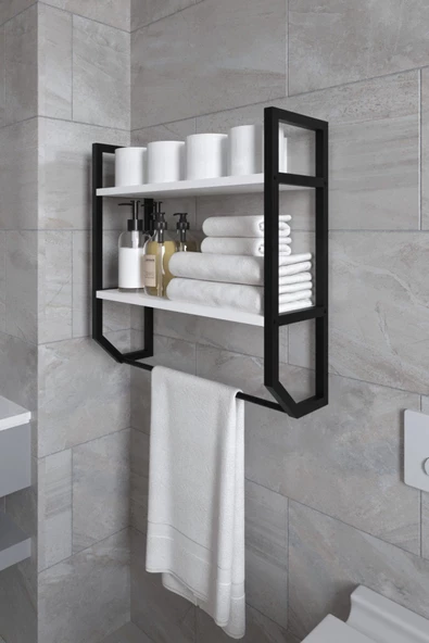 AYMOBSAN Aura Banyo Rafı , Çok Amaçlı Düzenleyici, Raf Ünitesi, 90 cm ürün görseli 1