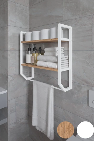 AYMOBSAN Aura Banyo Rafı , Çok Amaçlı Düzenleyici, Raf Ünitesi, 90 cm ürün görseli 1