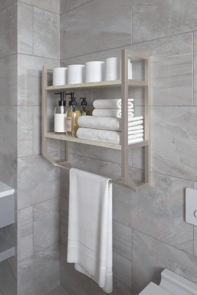AYMOBSAN Aura Banyo Rafı , Çok Amaçlı Düzenleyici, Raf Ünitesi, 90 cm ürün görseli 1
