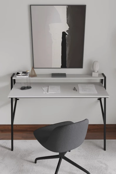 AYMOBSAN Flamingo, Metal Ayaklı, Duvara Monte, Çalışma Masası, 90 cm ürün görseli 1
