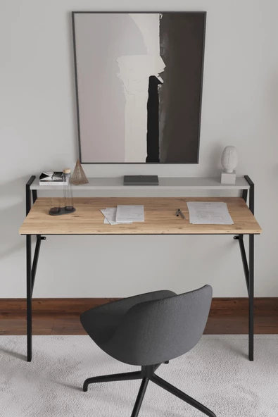 AYMOBSAN Flamingo, Metal Ayaklı, Duvara Monte, Çalışma Masası, 120 cm ürün görseli 1