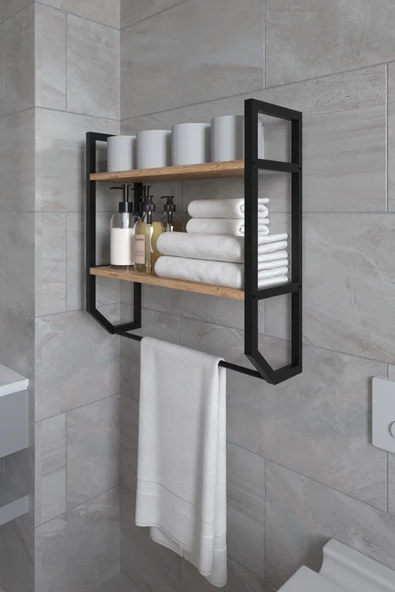 AYMOBSAN Aura Banyo Rafı , Çok Amaçlı Düzenleyici, Raf Ünitesi, 90 cm ürün görseli 1