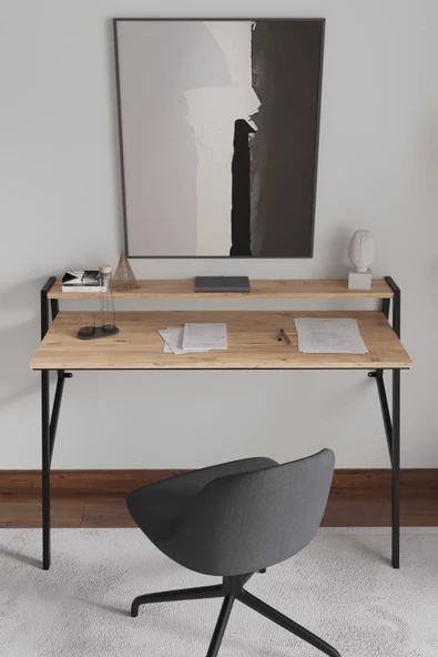 AYMOBSAN Flamingo, Metal Ayaklı, Duvara Monte, Çalışma Masası, 90 cm ürün görseli 1