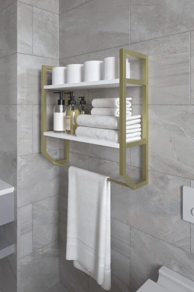 AYMOBSAN Aura Banyo Rafı , Çok Amaçlı Düzenleyici, Raf Ünitesi, 90 cm ürün görseli 1