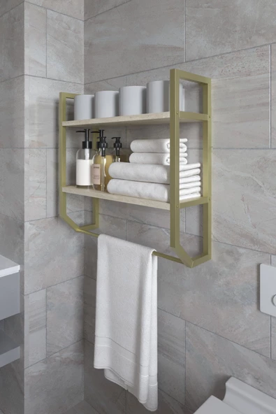 AYMOBSAN Aura Banyo Rafı , Çok Amaçlı Düzenleyici, Raf Ünitesi, 90 cm ürün görseli 1