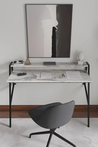 AYMOBSAN Flamingo, Metal Ayaklı, Duvara Monte, Çalışma Masası, 90 cm ürün görseli 1