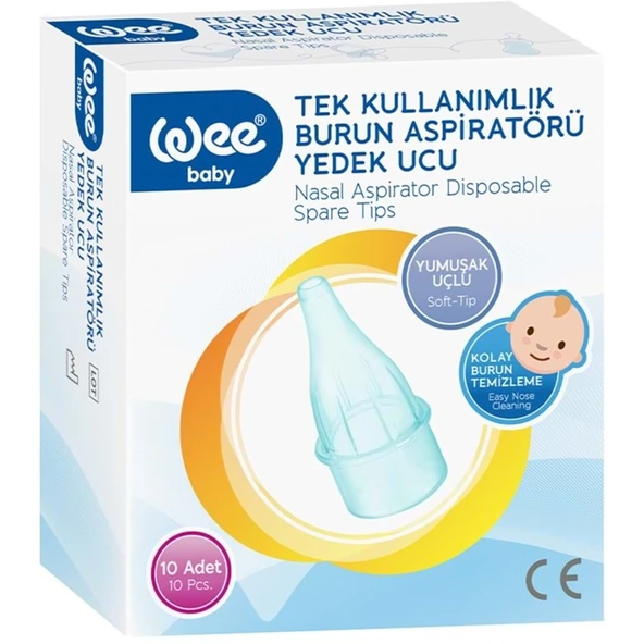 Wee Baby Burun Aspiratörü Nasal Yedek Uçu (İç Adet 10) (Kod:163) ürün görseli 1