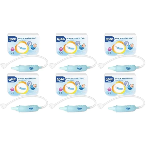 Wee Baby Burun Aspiratörü Nasal (Yeni Saklama Kabı Kutulu) (6 Lı Set) (WEE162) ürün görseli 1