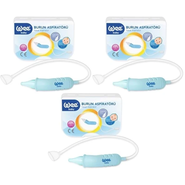 Wee Baby Burun Aspiratörü Nasal (Yeni Saklama Kabı Kutulu) (3 Lü Set) (WEE162) ürün görseli 1