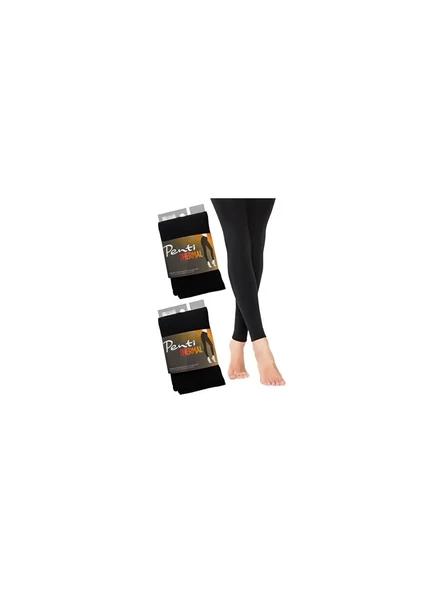 PENTİ SİYAH TERMAL MAXİ TAYT ÇORAP 3XL - Resim 3