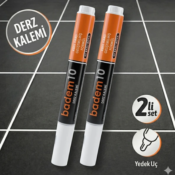 Derz Kalemi Hızlı Kuruyan Yedek Uç Su Bazlı Kokusuz Derz Dolgu Fayans Yenileme Tadilat Boyası Beyaz ürün görseli 1