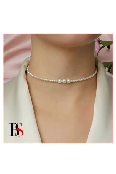 İnci Kadın Choker Kolye ürün görseli 1