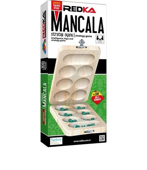 Redka Kapaklı Ahşap Mancala Akıl Oyunu ürün görseli 1