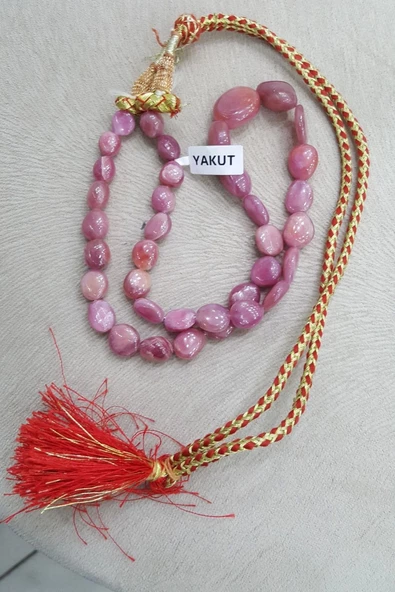 Yakut Kolye Doğal Taş Yakut 1 cm taşlı Kolye Yakut Gücün Taşı ürün görseli 1